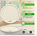 zemty 4 Pack 9 Inch Motion Sensor Ceiling Lights Wired, 18W