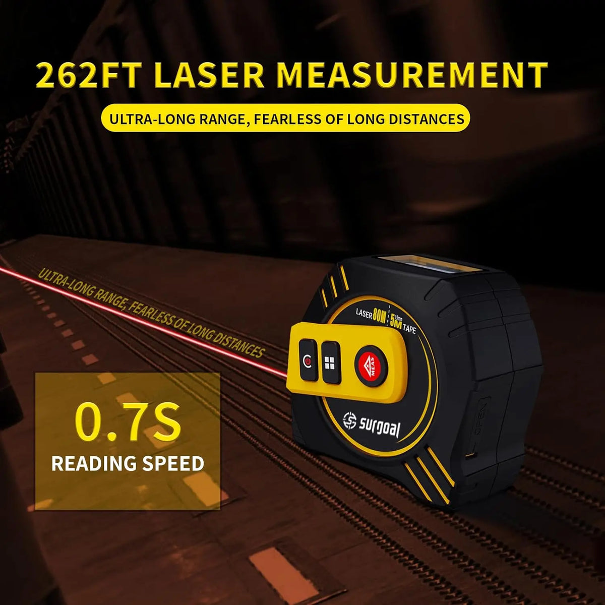 2-in-1 Laser Tape Measure
