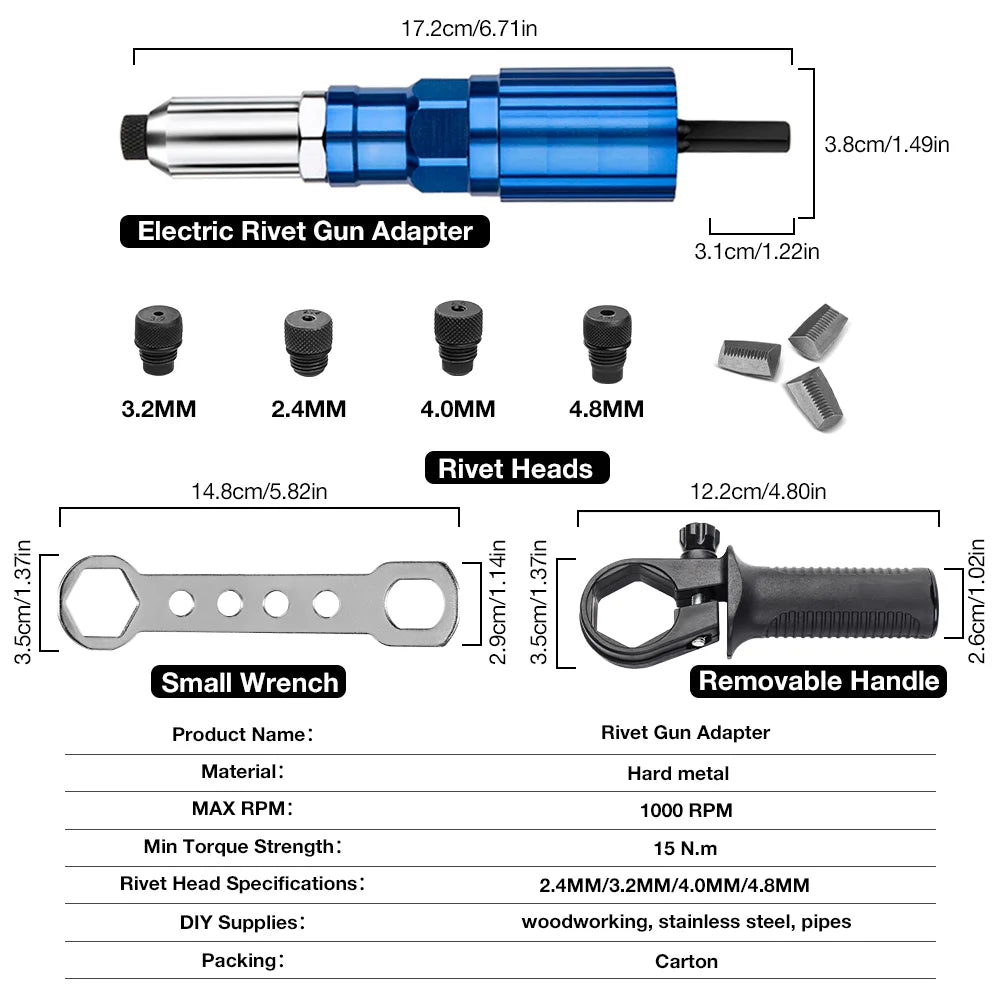 Electric Rivet Gun Adapter