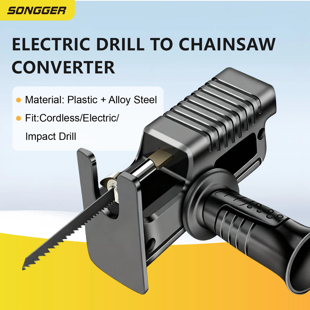 Drill-to-Chainsaw Converter Kit