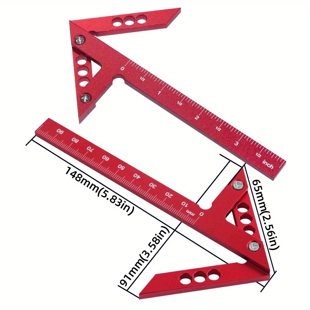 Aluminum Carpenter Square & Protractor