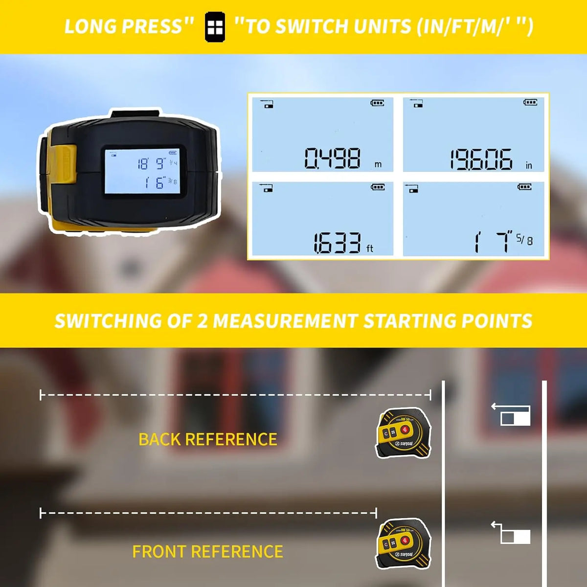 2-in-1 Laser Tape Measure