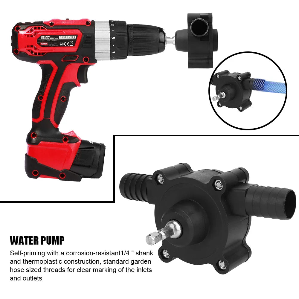 Drill-Powered Water Pump