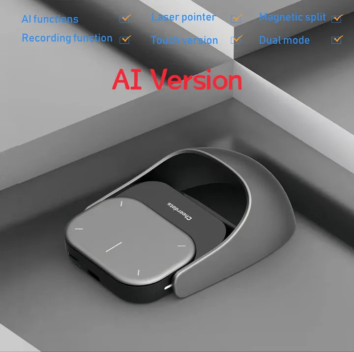 Cheerdots 2 Detachable Air Mouse Wireless Touchpad All-in-one Pocket AI Recording ChatGPT Enabled Mouse Customized Gaming Mouse
