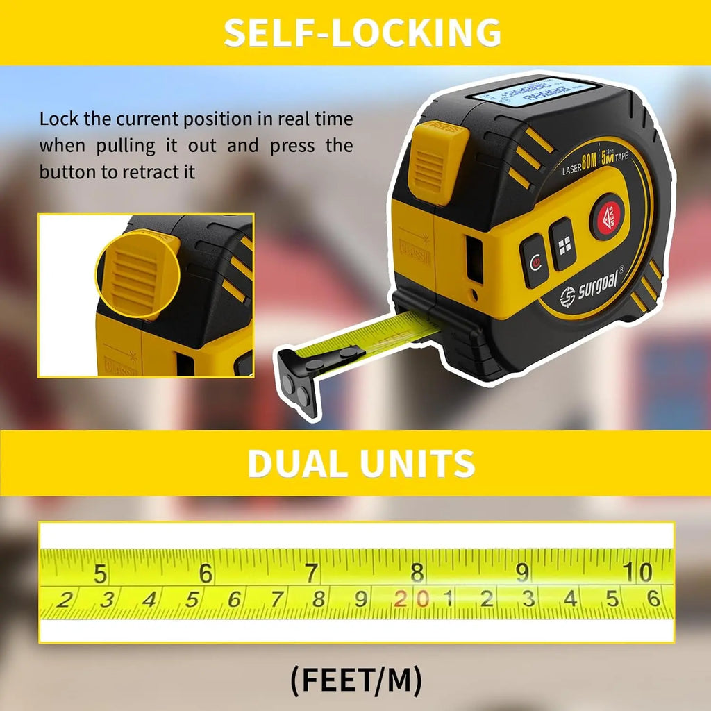 2-in-1 Laser Tape Measure