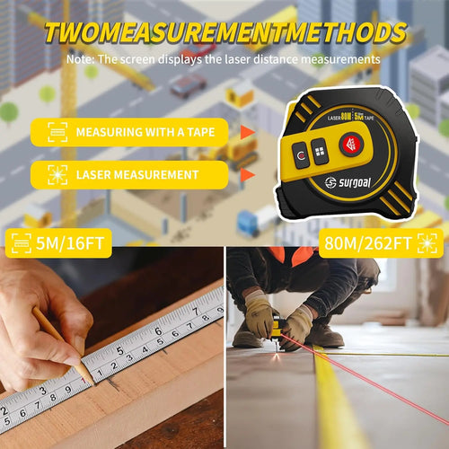 2-in-1 Laser Tape Measure