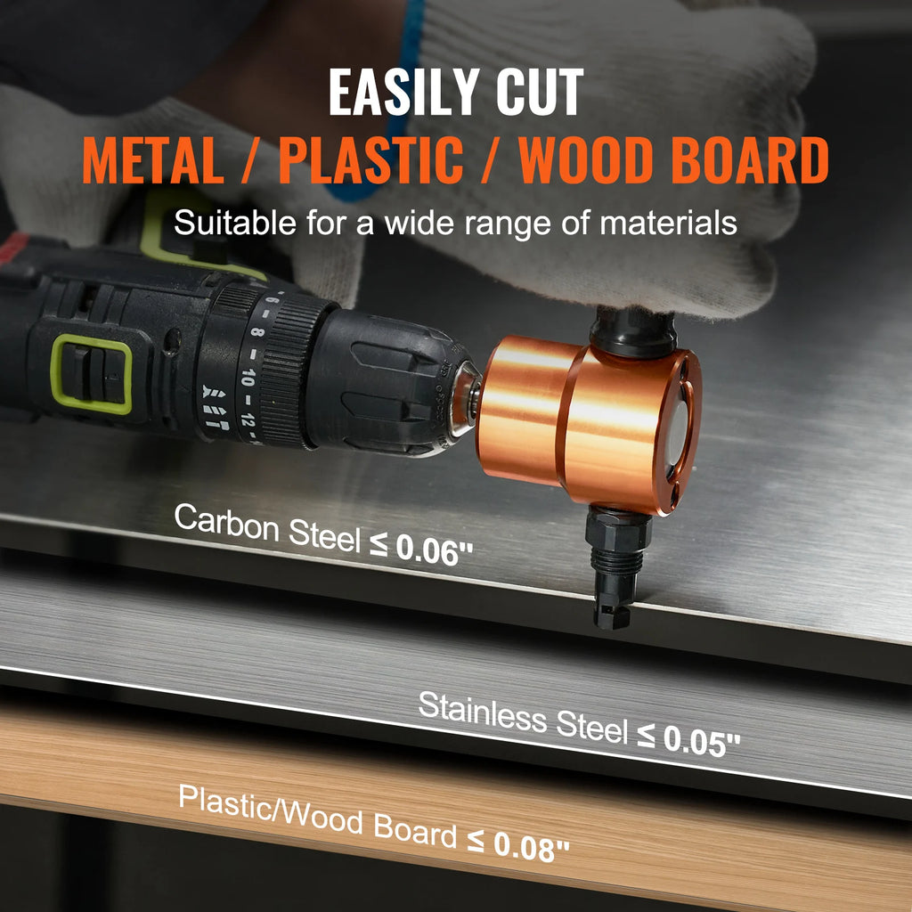 Double-Head Sheet Metal Cutter Drill Attachment